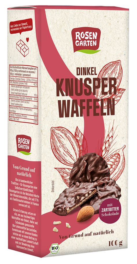 Rosengarten Bio Dinkel Knusperwaffeln Zartbitter 6 X 100g Online Kaufen