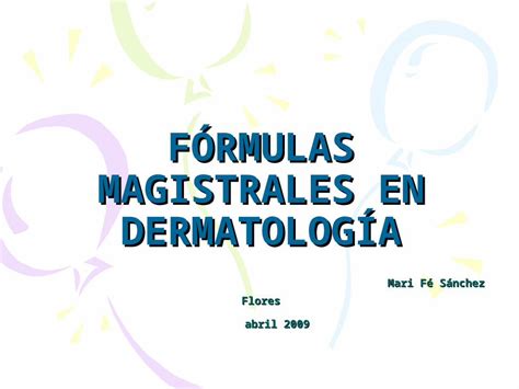 PPT Fórmulas magistrales en dermatología DOKUMEN TIPS