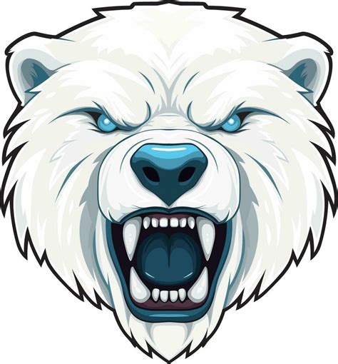 Angry Polar Bear Face Mascot 35217006 Vector Art At Vecteezy