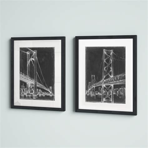 Steelside Suspension Bridge 2 Piece Picture Frame Painting Wayfair