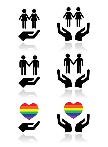 Gay Male Couple White Background Illustrations Royalty Free Vector