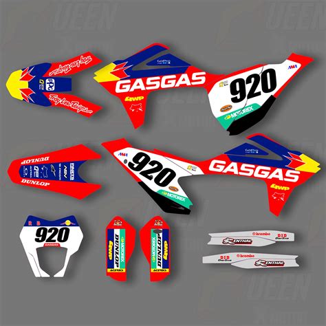 X Motor Custom Team Graphics Backgrounds Decals Stickers Kit Gasgas