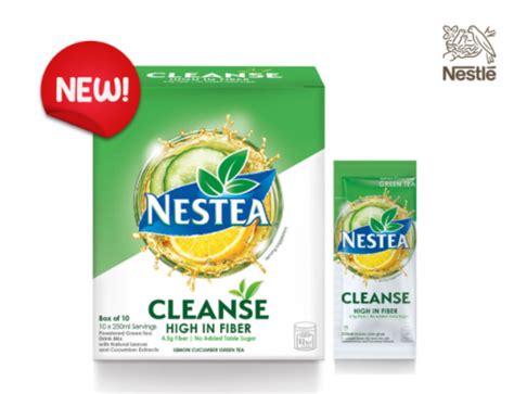 New Nestea Cleanse Lemon Cucumber Powdered Green Tea With Fiber Mini