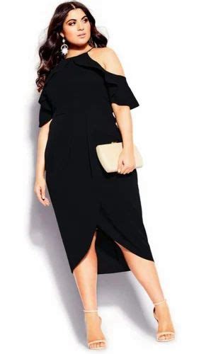 Plus Size Cold Shoulder Halter Dress At Rs 3900 00 Halter Dress Id