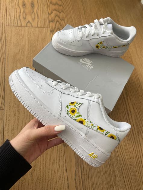 Sunflowers Custom Nike Air Force Personalized Sneakers Custom Nike