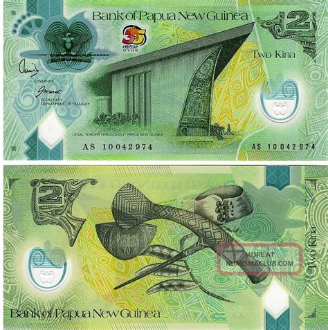 Papua Guinea 2 Kina 2010 P 38 Polymer Unc Commemorative