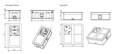 Врезная мебельная розетка ASA Plastici Versanit 06015F00016 в Hailo.Moscow