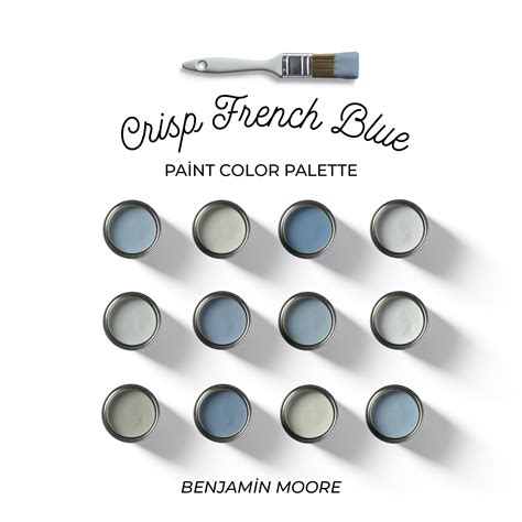 CRISP FRENCH BLUE Paint Color Palette Benjamin Moore For, 42% OFF