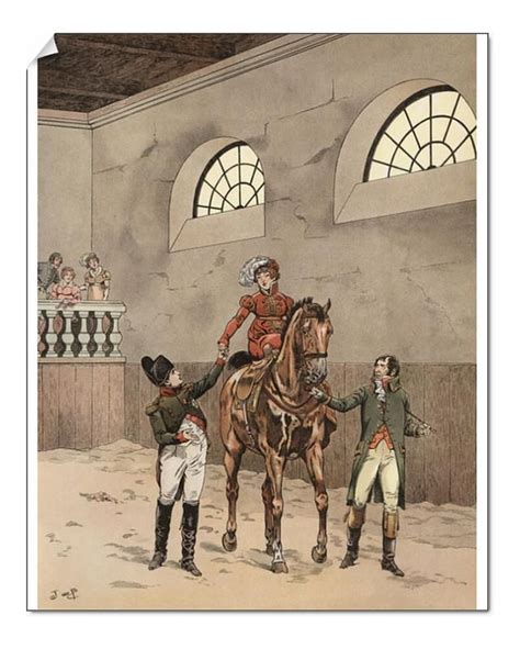 Prints Of Napoleons New Empress At Her Riding Lesson Colour Litho