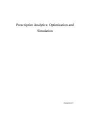 Prescriptive Analytics Docx Prescriptive Analytics Optimization And