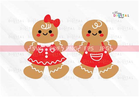 Gingerbread SVG Cut Files Gingerbread Man And Etsy