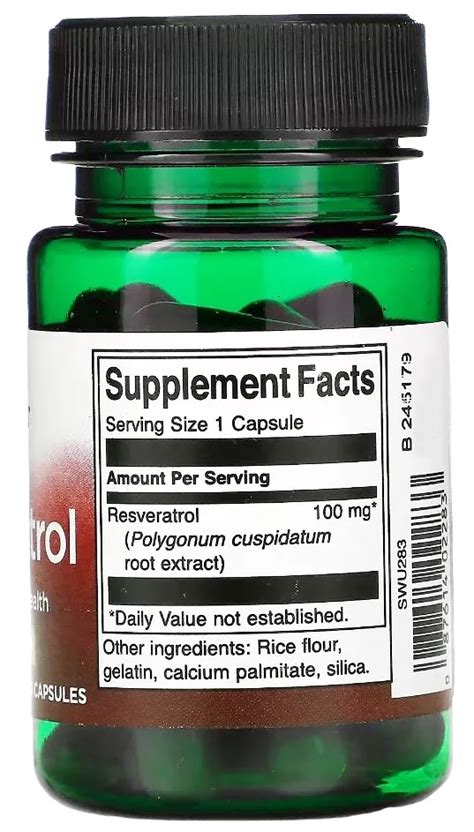 Viasuplementos Resveratrol Mg Swanson C Psulas