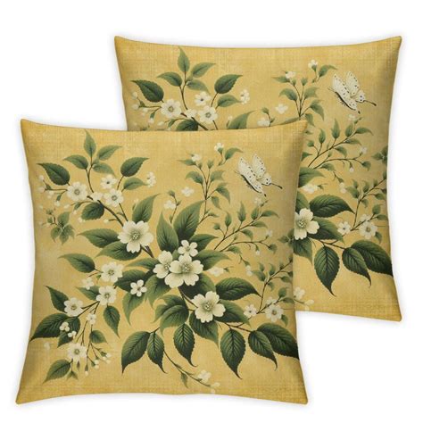 Ulloord Pillow Cover Season Japanese Beautiful Flower Space Copy