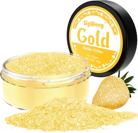 Edible Glitter For Drinks 15g Gold Lustre Dust Edible Desserts Cake