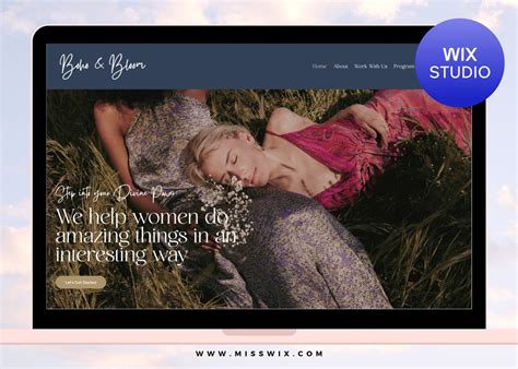 Wix Studio Website Template Boho Bloom Life Coaching Digital