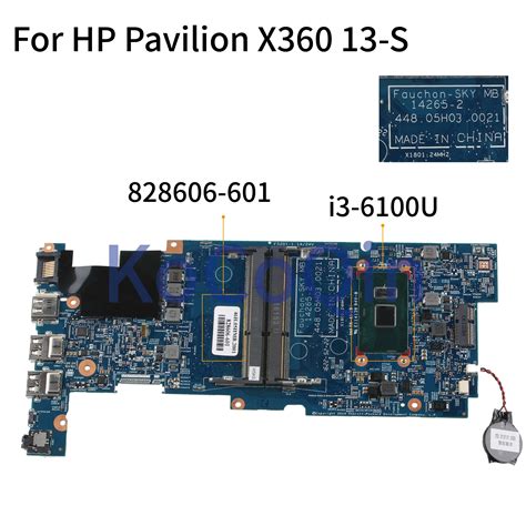 KoCoQin Placa Base Para Port Til HP Pavilion X360 13 S I3 6100U 828606