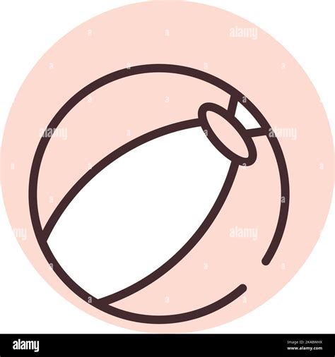 Summer Inflatable Ball Illustration Vector On White Background Stock