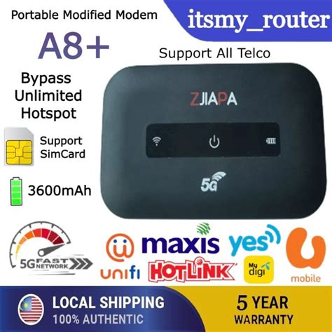 NEW Ready Stock Modified New ZTE A8 4G 5G 300Mbps Portable Modem Mini