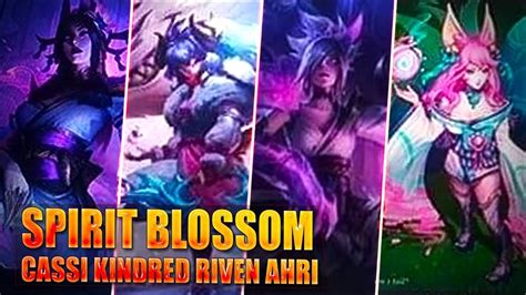 New Spirit Blossom Skins Spotlight Ahri Cassiopeia Kindred Riven League Of Legends Youtube