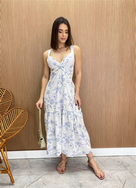 Vestido Longuete Bojo Estampado Fernanda Ramos Store