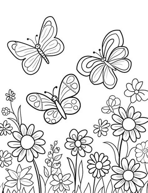 Jardim Das Borboletas Para Colorir - Borboleta Jardim Colorir Imagens – Download Grátis no Freepik