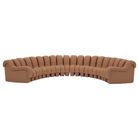 De Sede Snake DS 600 Non Stop Sofa In Sand Leather At 1stDibs