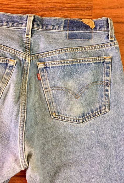 90s Vintage Levis 501 Jeans 38 Light Wash Levis High Waisted Levis