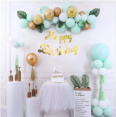 Mint Groene Ballonnen Goud Confetti Metallic Ballonnen Ballon Boog Kit