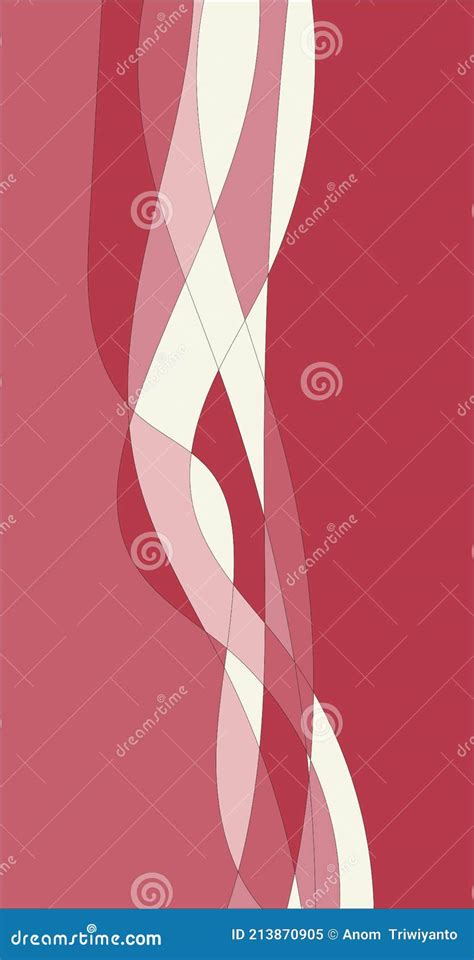 Ondas Abstratas E Curvas Fundo Vermelho Ilustração do Vetor