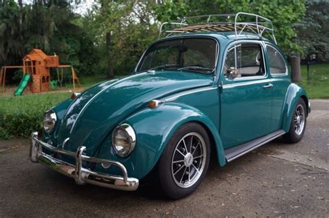 1967 Volkswagen Sunroof Beetle Java Green Cal Look Brm Vw Empi Radio