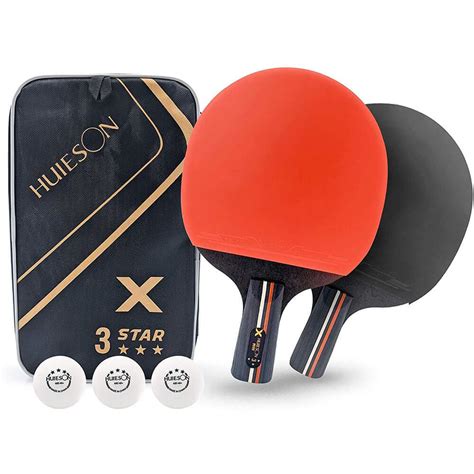 Ping Pong Paddle Set 2 Player Bundle Pro Premium Rackets 3 Star