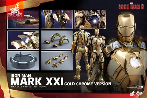 Hot Toys MMS 341 Iron Man 3 Mark XXI Gold Chrome Version Hot Toys Complete Checklist