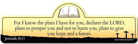 Jeremiah 29 11 Bible Verse Sign For I Know The Plans I Have For You