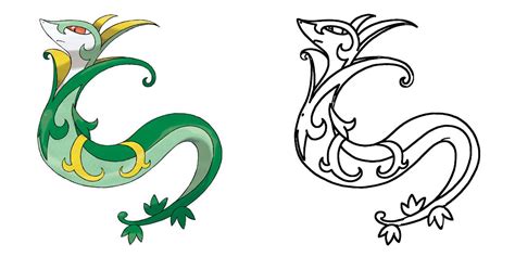 Serperior Coloring Page Print Ideashortcut