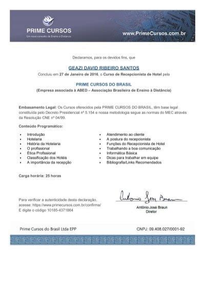 Declara O Oficial Cursos Online Gr Tis Prime Cursos