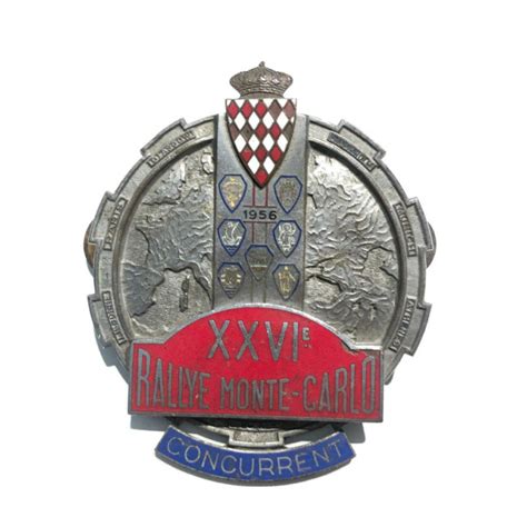 Badge du 26ème Rallye Monte Carlo 1956