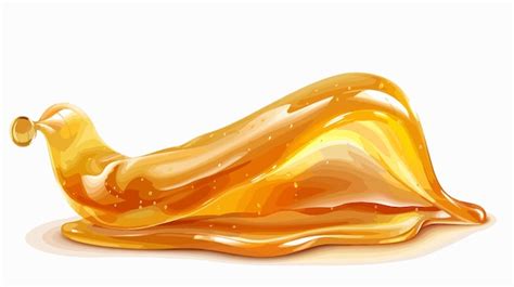 Golden Amber Bee Honey Wave With Melting Caramel Flow Premium Ai