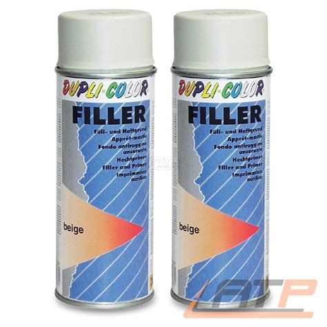 DUPLI COLOR 2x 400 ml FILLER BEIGE SPRAYDOSE FÜLLER GRUNDIERUNG