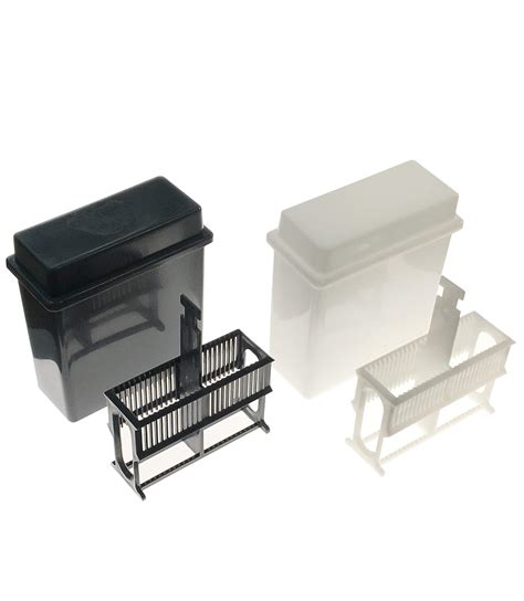 Muhwa Places Microscope Slides Staining Rack And Jar Sets Gray