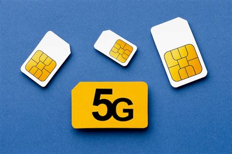 Free Photo | Top view of 5g sim cards