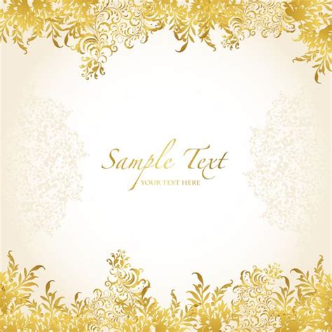 Golden Floral Elegant Background Vector 04 Gold Design Background