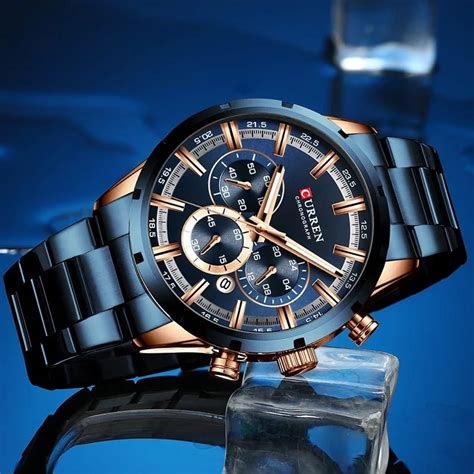 Curren M Blue Men Chronograph Luxury Wristwatch Pablo Gift Shop