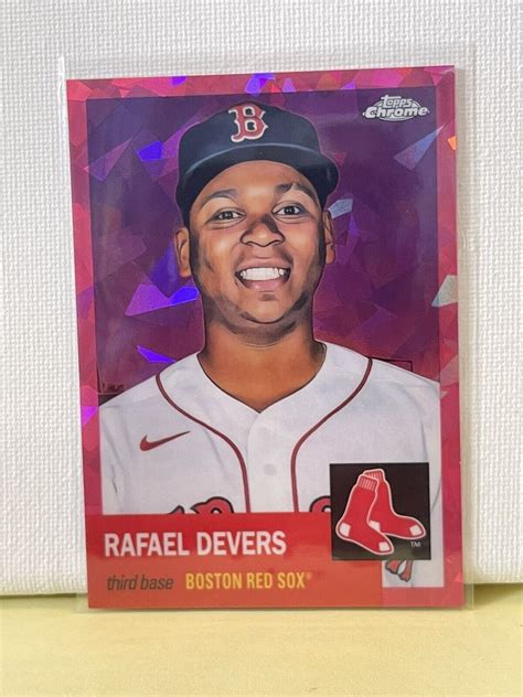 Topps Chrome Platinum Anniversary Rafael Devers Fuschia Atomic