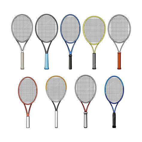 Desenho Raquete De Tenis - Conjunto de raquete de tênis ilustração vetorial de desenho animado ...