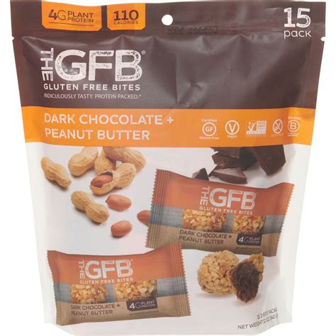 The Gfb Dark Chocolate Peanut Butter Gluten Free Bites Count