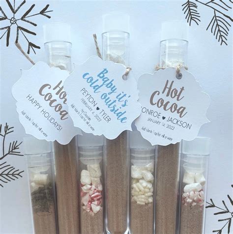 Hot Chocolate Test Tube Wedding Favor Bridal Shower Baby Its Cold