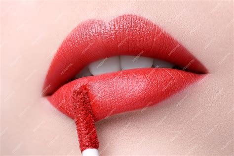 Premium Photo Sexy Lips Beautiful Lips With Lipstick Beautiful Lips For Advertising