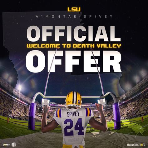 Amontae Spivey Official Offer From Lsu Lsu Recruiting