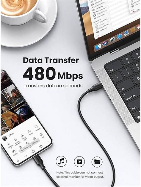 Ugreen Usb C To Usb C Cable 480mbps Data Transfer Rate Up To 60w Pd