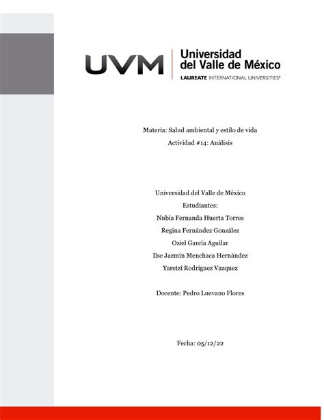 A Analisis Materia Salud Ambiental Y Estilo De Vida Actividad